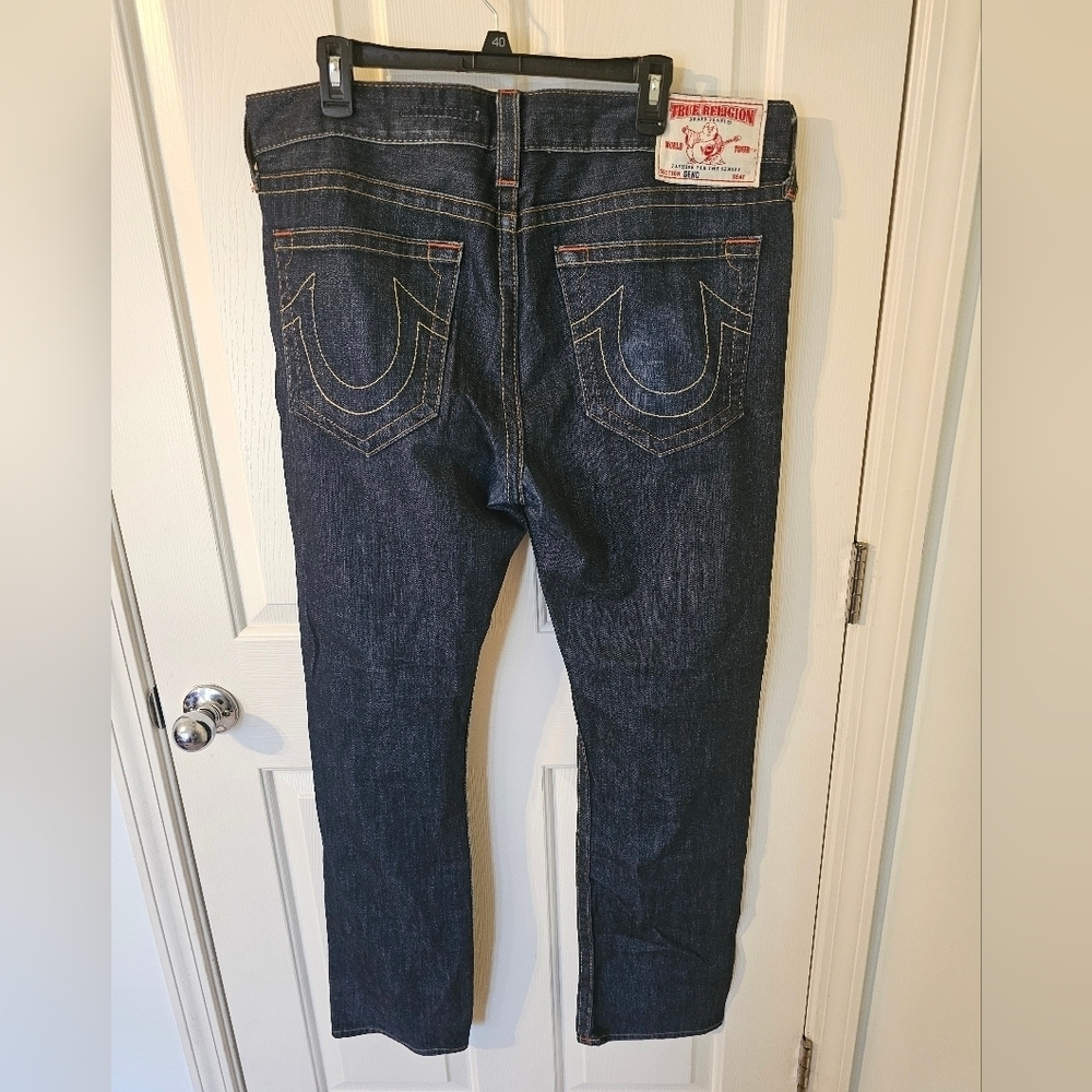 True Religion Originals Straight Jean Dark Blue Like New Condition Size 38/34 - Picture 4 of 9